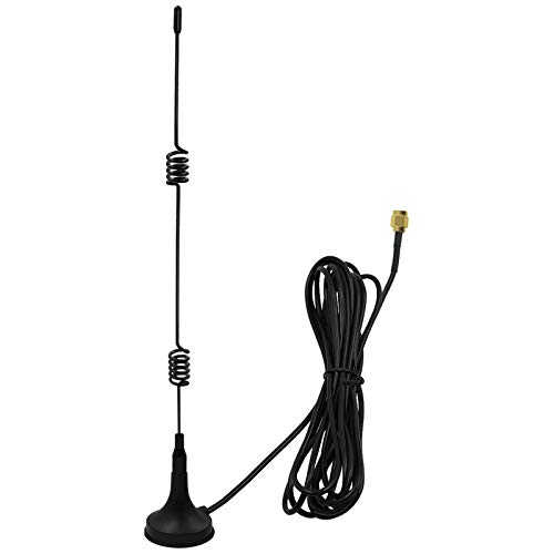 SEBIKAM WiFi Booster Antenna with RP-SMA Male Connector?Without Pin?,2.4GHz Magnetic Base 10ft Extension Cable for Wireless CCTV Security Camera Video System NVR DVR Surveillance Recorder,Black