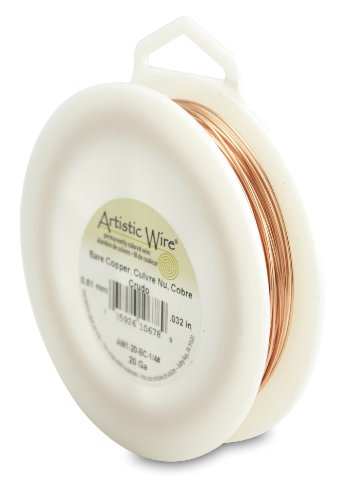 Artistic Wire, 20 Gauge, Bare Copper, 1/4 Pound (113 Grams) Craft Wire