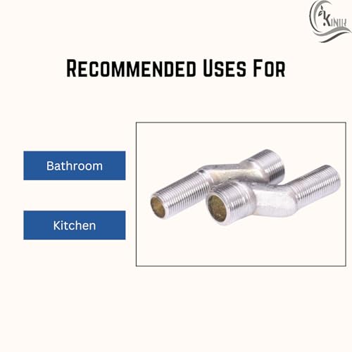 Image of KINIK CP Brass Adjustable Wall Mixer Leg for Installation of Bathroom Jaquar Type Long Wall Mixer Taps 1 2 Inch x 3 4 Inch One Pair