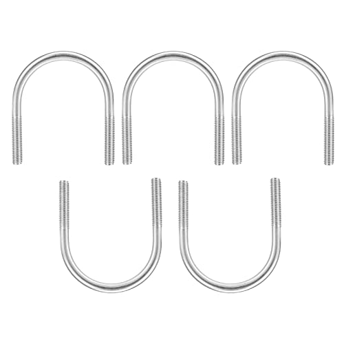 Image of DTGN 1-3 /4 inchx2.4 inch(DXL) Round U-Bolts - 5Pack - Good for Construction Industry - 304 Stainless Steel Round Bend U Bolt - Silver