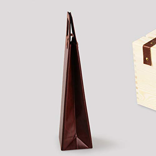 Garneck 2 unidades de bolsa única de couro para garrafa de vinho portátil embalagem de vinho caixas