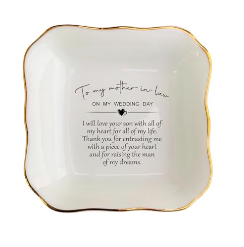 BAT TRANG Ceramic Jewelry Dish, Mother-in-Law Gift for Mother of The Groom Wedding Day-Wedding Gift from Bride-Mother in Law Gifts