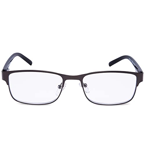 Eyeguard Readers Metal Deluxe Rectangular Reading Glasses For Men 1.00 #TOP3