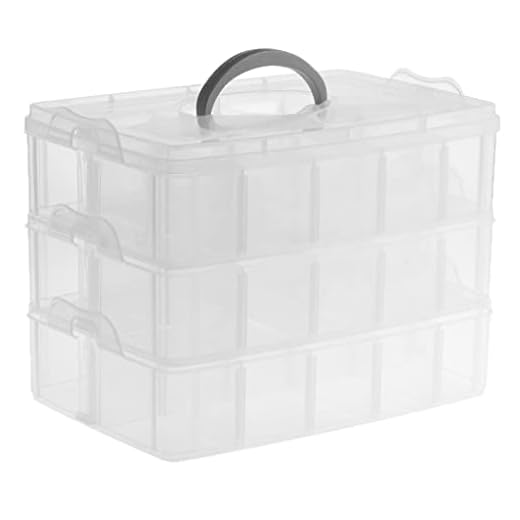 Estojo Armazenamento Miçang Transparentes Organizador Costura Ferrament