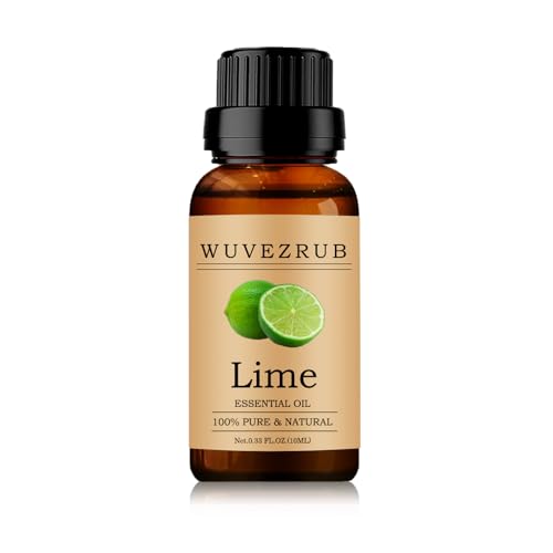 Wuvezrub Lime Essential Oils 10ML 100% Pure and Natural Essential Oil for Aromatherapy Diffuser - 0.33 Fl Oz/Lime