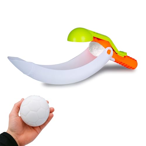 JAMARA 461162 Snow Play Schneeball-Schleuder 2in1 - Schnee-Spielzeug, Outdoor Katapult, Geschenkidee für Jungen und Mädchen, Schlagzäher Kunststoff, Schneebälle mit ca. 7 cm Durchmesser