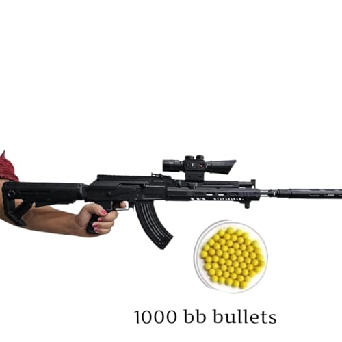 Image of TILLU TIM TIM TOYS Assaulted Toy Gun 99CM Long with 1000 BB Bullets for Kids Sniper Guns /Rifle Guns /Machine Gun Toy /Outdoor Activity /Airsoft Toy Gun