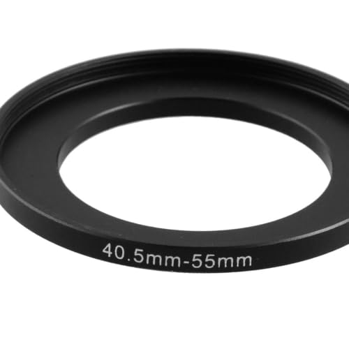 uxcell Anillo Adaptador de Filtro de Cámara de Metal, Anodizado Negro, Adaptador de Rosca para Lentes 40.5 mm-55 mm, Reemplazo 1 pieza miniatura 5