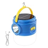 Lámparas solares para camping, lámpara recargable USB solar con brillo ajustable, linterna de senderismo impermeable | para camping senderismo al aire libre patio aventura viaje pesca bolsa
