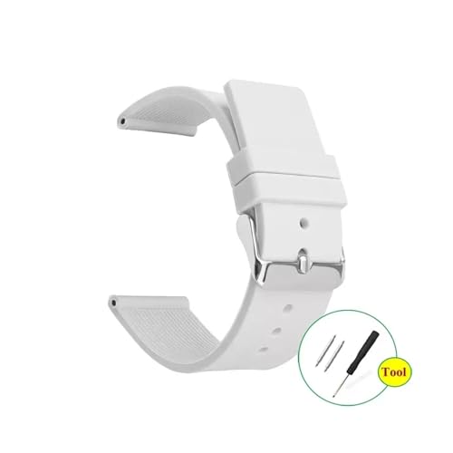 EDVENA VRrvXgbv 12mm 14mm 16mm 18mm 20mm 22mm 24mm Y fB[X puXbg \tgo[(White,12mm,Black buckle)