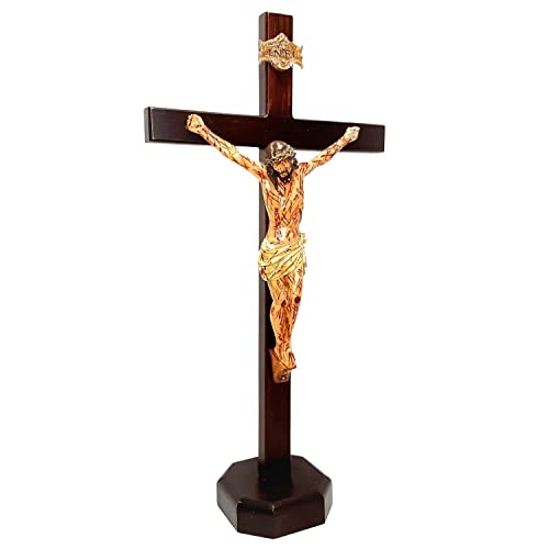 Artcruz - Crucifixo de Mesa com Cristo Chagado em Resina 50 cm