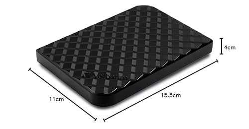 Verbatim Store 'n’ Go Portable SSD, 256 GB, czarny, zewnętrzny dysk SSD, USB 3.0 SSD, zewnętrzny dysk SSD, do Windows i Mac OS X, przenośny napęd, USB-C, zewnętrzny dysk flash