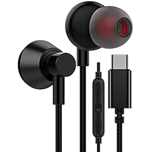 USB C Headphones, USB Type C Earphone Stereo in-Ear Earbuds Digital DAC Bass Noise Cancelling Headsets w/h Mic & Remote…