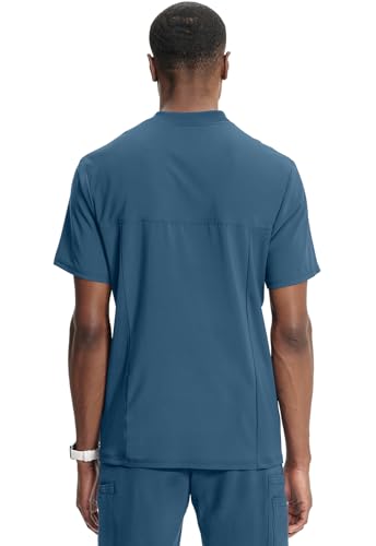 Image of Cherokee Infinity Mens Scrubs Top V-Neck Modern Fit 2 Pocket 360 Stretch