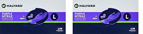 Haylard Health Purple Nitrile Exam Gloves Large 100 Count 2- Pack