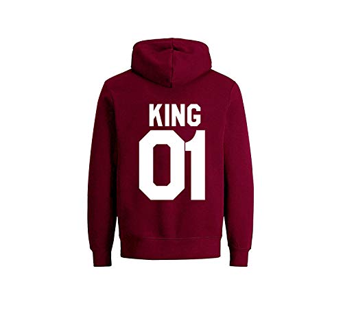Daisy for U Hoody voor koppels, met King/Queen-opdruk, 1 stuk - Image 3