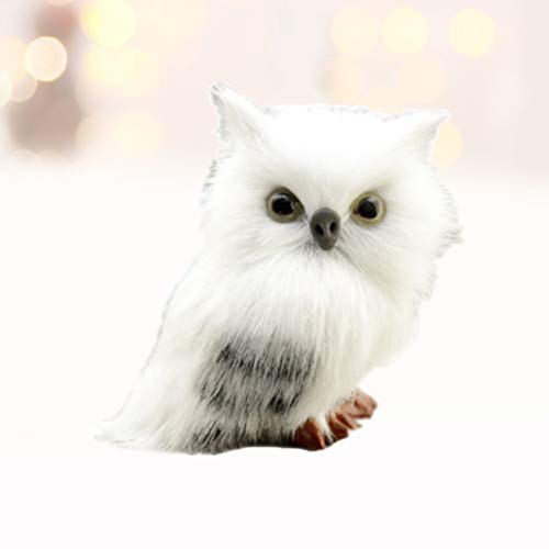 Nuobesty Enfeites de Coruja Branca, Decoração de Coruja de Natal, Presentes para Crianças, Decoração