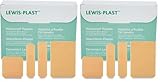 LEWIS-PLAST Parches impermeables, transpirables y surtidos Premium, adecuados para todo tipo de heridas menores y arañazos, curación rápida y efectiva - 100 Paquete de parches (Paquete de 2)