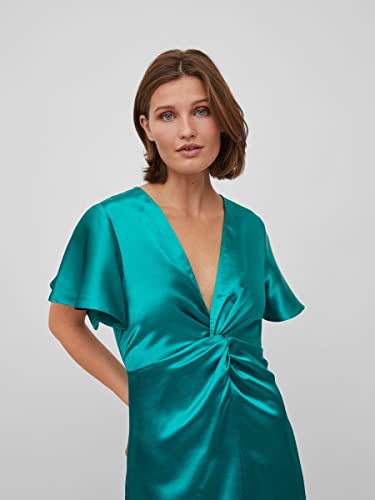 Robe maxi Vila Visittas : robe longue fluide col v et manches courtes - 7