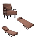 ★ [Silla cama multifuncional tres en uno]: se puede convertir fácilmente en una silla con reposabrazos, un sillón reclinable y una cama cómoda para satisfacer sus diferentes necesidades. Este sofá individual tiene un diseño plegable, sencillo y elegante.