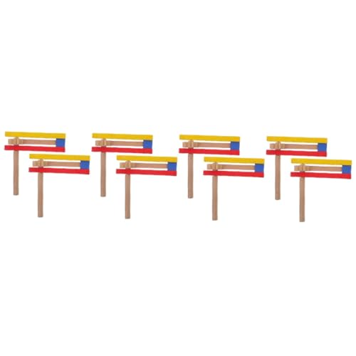 BESPORTBLE 4sets 2pcs Long Handle Wooden Castanet for Educational Percussion Instrument Easy to Control Material for Music Learning and Fun Activities 2pcs*4