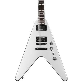 Gibson Dave Mustaine Flying V EXP Silver Metallic – Guitare Électrique - Les Beatles, Paul McCartney, John Lennon, RIngo Starr, George Harrison