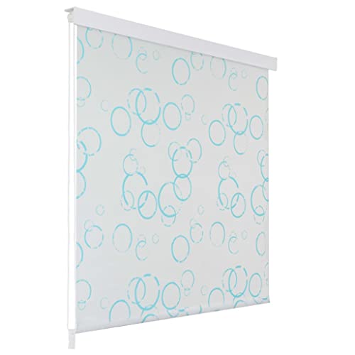 vidaXL Shower Curtain Roller Blind 100x240 cm EVA Water Resistant Bathroom Accessory with Bubble Design