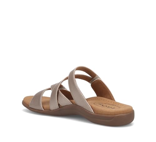 Image of Taos Double U Premium Leather Women's Sandal - Stylish Adjustable Strap Design with Arch Support, Cooling Gel Padding for All-Day Enjoyment and Walking Comfort