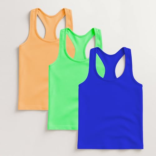 Image of Kurve Premium Girls Seamless Supersoft Wide Strap Comfortable Racerback Tank (Made with Love in The USA)