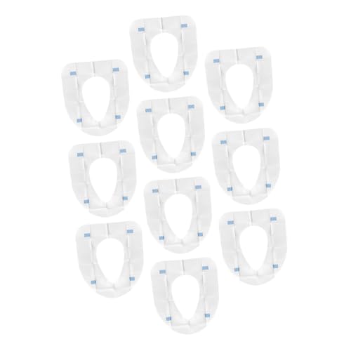 OUNONA 10pcs Thick Toilet Mat Pregnancy Toilet Seat Cover Waterproof Mat Travel Toilet Pad Home Hotel School m