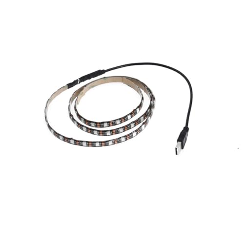 Tira de LED flexible RGB 1m luz de cuerda control USB miniatura 7