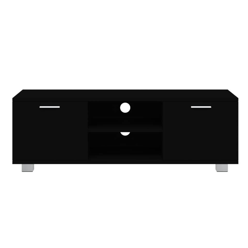 vidaXL Szafka pod TV, czarna, 120x40,5x35 cm, materiał drewnopochodny