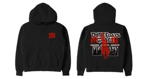 Three Days Grace Official Merch Alienation Pull Hoodie Black 2XL
