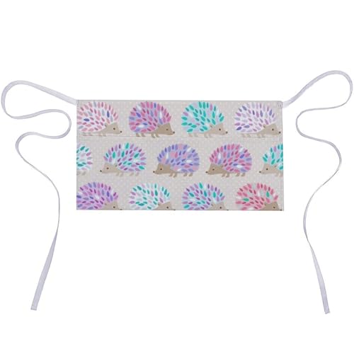 Tablier court imperméable à pois hérisson en tissu Oxford à 3 poches