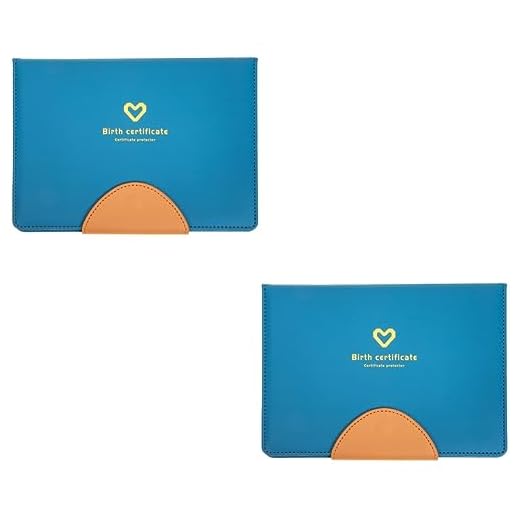 STOBOK 2 Uds Cubierta De Certificado De Nacimiento Funda Protectora De Cuero Protectores Carpeta De Archivos De Cuero Cubierta De Recuerdo De Niño Niña Cubierta De Recuerdos Organizador