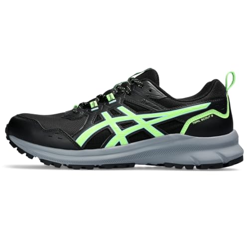 ASICS Men's Trail Scout 3 Running Shoes, 10, Black/Illuminate Green