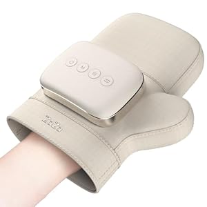 zaza Electric Hand Massager ｗith Heat and Compression, Cordless Glove Massager with Heat, 3 Levels Pressure Therapy for Pain Relief, Carpal Tunnel and Finger Numbness, Gift for Women