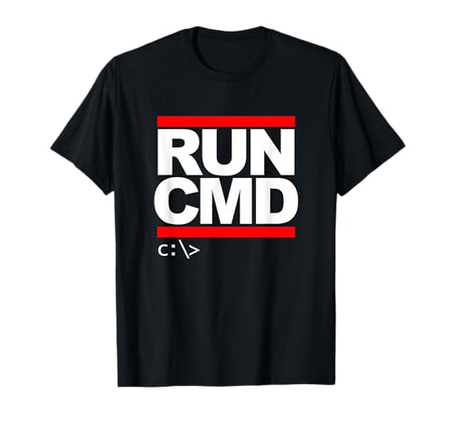 Camiseta Run CMD para programadores y administradores Camiseta