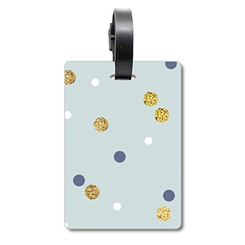 Étiquette de sac avec motif plantes abstraites doré voyage avion train