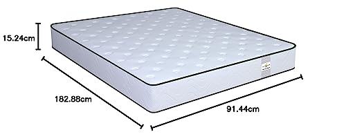 Image of LOOM & NEEDLES 72x36x6 Inches Single Size Mattress | Reactive Dual Comfort Pocket Spring Mattress | 5 Zoned 7 Layer Orthopedic Medium Firm Bed Mattresses | HD Memory Gel Foam Gadda