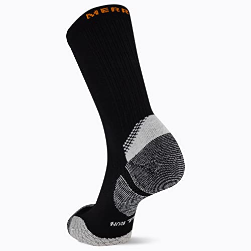 Image of Merrell Unisex Adult Men's and Women's Trail Running Cushioned Socks - Anti-slip Heel & Arch Compression