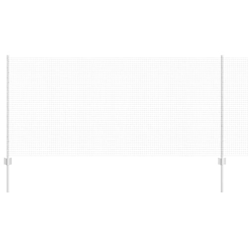 Wetterfester Zaun aus Stahl, 1 x 25 m, silber, ideal fuer Garteneinzaeunung und Terrasse