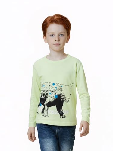 Boys Long Sleeve Shirts, Casual Cotton Tshirts Cartoon Graphic Crewneck Tops Tees Shirt for Kids Toddler Boy 3 Pack - Image 4