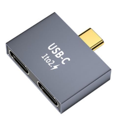 Hoomyew スプリッターコンバーターアダプターエクステンションコネクタc USB C充電器パワーバンクラップトップのための男性からダブルタイプC女性ラップトップ
