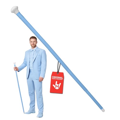 Nicky Bigs Novelties Blue Plastic Cane Dance Cane Blue Cane Costume Stick Costume Cosplay Cane For Men - 44- inches