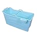 Vasca Da Bagno Pieghevole Adulti Per Doccia Bambini Vaschetta Per Bagnetto Pieghevole Per Bambini Su Larga Scala Plastica Vasca Da Bagno Per Adulti Portatile Blu/Rosa 120*54*67cm ( Color : Blue )