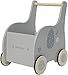 labebe Kinder Lauflernwagen Holz, Baby Grauer Elefant Lauflernhilfe Mit Stauraum für 1-3 Jahre，Gehfrei/Laufwagen/Toddler Push & Pull Toys/Spielzeug/Kinderwagen/Activity Babywalker