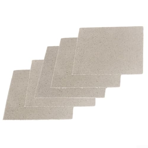 Gdfnmogo Hoja de mica de repuesto para horno microondas de 12 x 12 cm, 0,4 mm de grosor, placa de cubierta de guía de ondas para protección magnética, ajuste universal para (5 piezas)