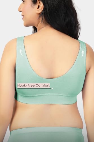 Image of ZELENA Maternity Padded Bra | Removable Cups, Broad Waistband | Soft Stretchable Modal Fabric | Easy Pull Nursing Bra for Pregnancy and Breastfeeding