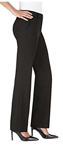 Hilary Radley Women Flat Front Slim Leg Dress Stretch Pants 12440822